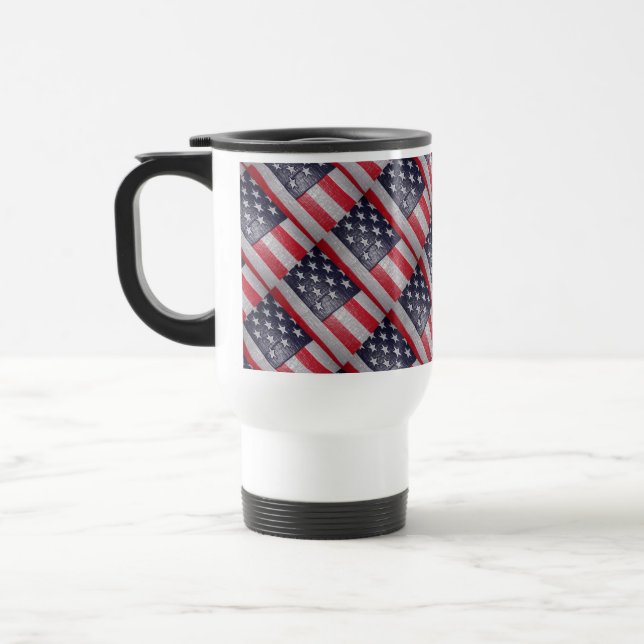 Mug De Voyage Drapeau américain 3D de voyage (Gauche)