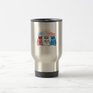 Mug De Voyage Drapeau américain 4 juillet Joyeux Cochon De Guiné