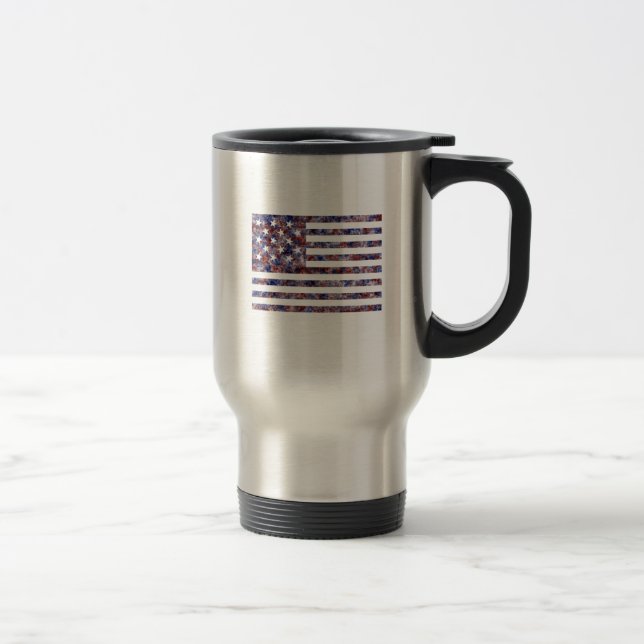 Mug De Voyage Drapeau américain à 15 étoiles (Droit)