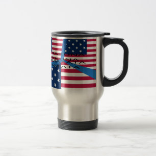 Mug De Voyage Drapeau américain avec Hakuna Matata : Design patr