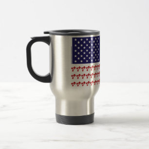 Mug De Voyage Drapeau américain Patriotique BMX Biker