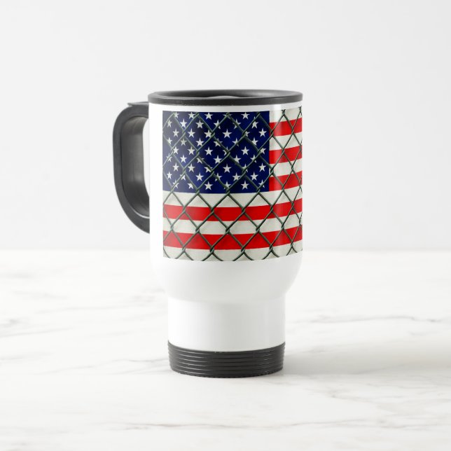 Mug De Voyage Drapeau Américain Voyage  (Devant gauche)