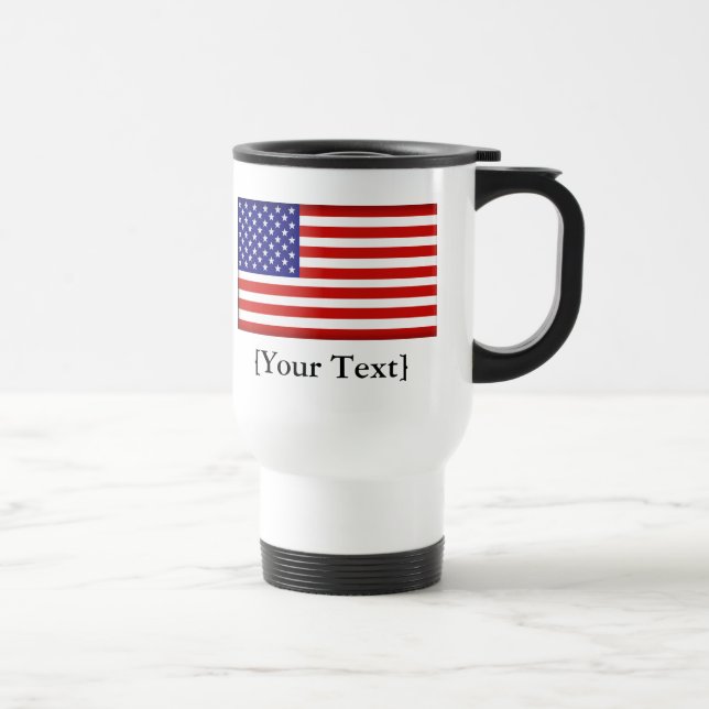 Mug De Voyage Drapeau américain Voyage/Mug de navette (Droite)