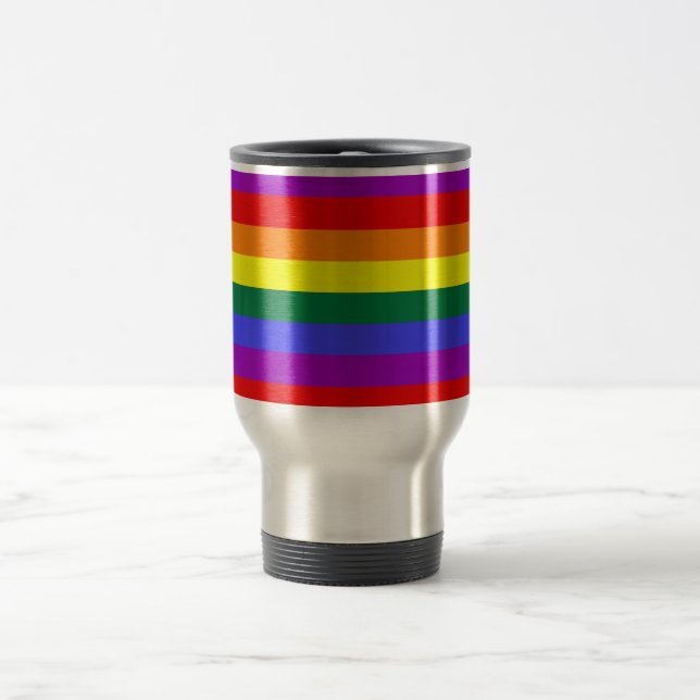 Mug De Voyage Drapeau arc-en-ciel LGBT Pride (Centre)