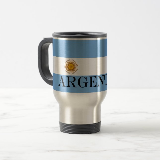 Mug De Voyage Drapeau argentin Bandera De Argentina (Devant gauche)