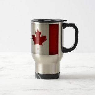 Mug De Voyage Drapeau canadien Grunge