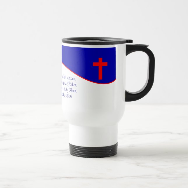 Mug De Voyage Drapeau chrétien inspiré (Droite)