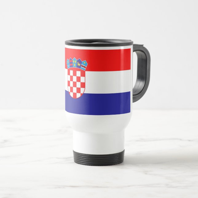 Mug De Voyage Drapeau Croatie (Devant droit)