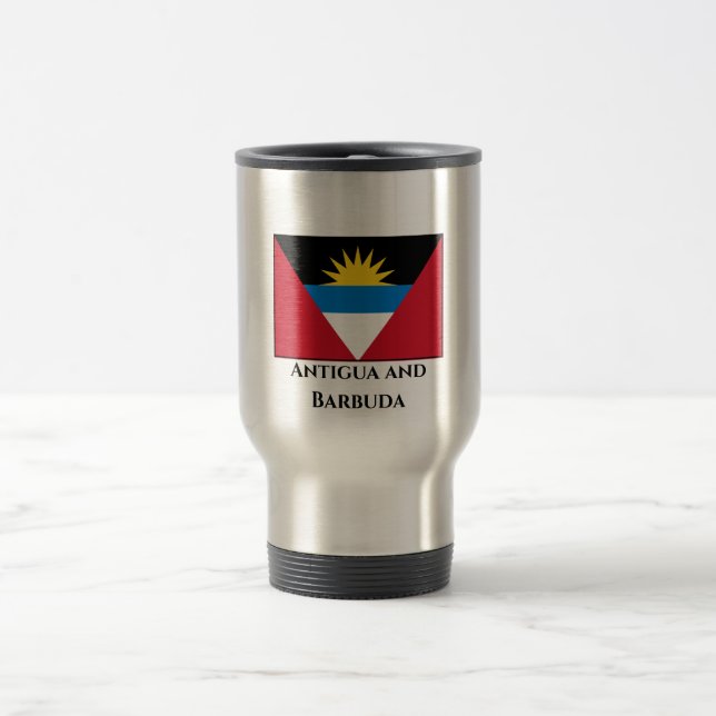 Mug De Voyage Drapeau d'Antigua-et-Barbuda (Centre)