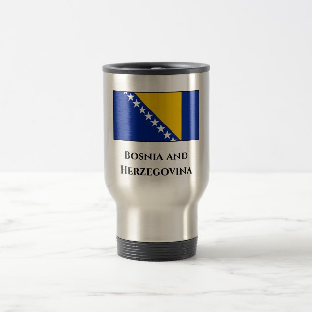 Mug De Voyage Drapeau de Bosnie-Herzégovine (Centre)