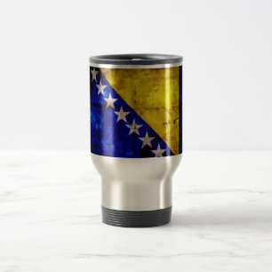 Mug De Voyage Drapeau de Bosnie patinée