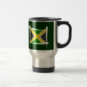 Mug De Voyage Drapeau de brosse de la Jamaïque
