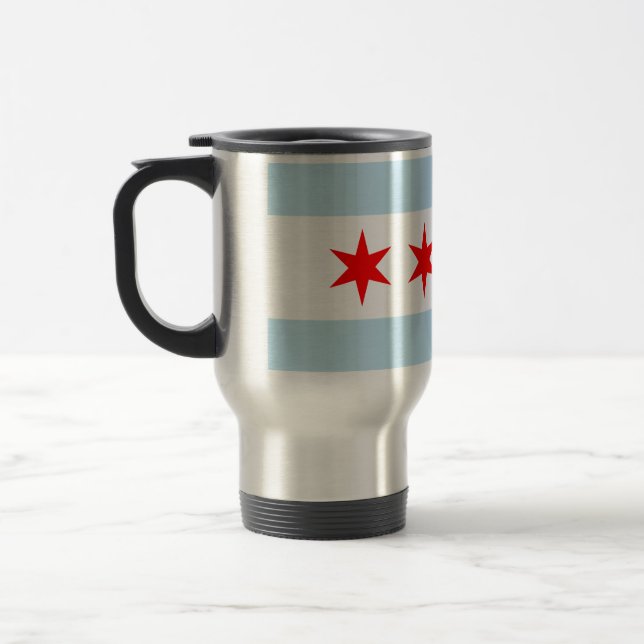 Mug De Voyage Drapeau de Chicago, l'Illinois (Gauche)