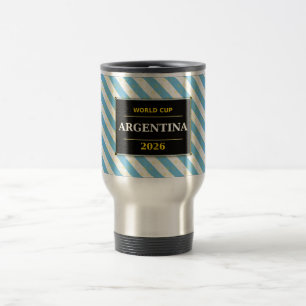 Mug De Voyage Drapeau de fan de football d'Argentine Couleurs Ra