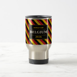Mug De Voyage Drapeau de fan de football de Belgique Couleurs Ra