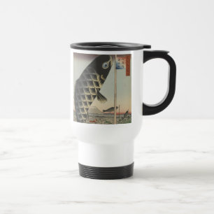 Mug De Voyage Drapeau de fête du poisson Koi Hiroshige japonais