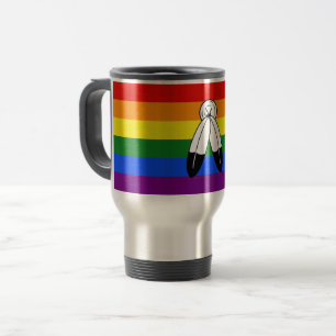 Mug De Voyage Drapeau de fierté bispirituel de SlipperyJoe Symbo