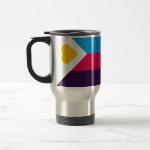Mug De Voyage Drapeau de fierté polyamoureuse tricolore de Slipp