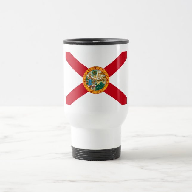 Mug De Voyage Drapeau de Floride : l'État du Soleil des Floridie (Centre)