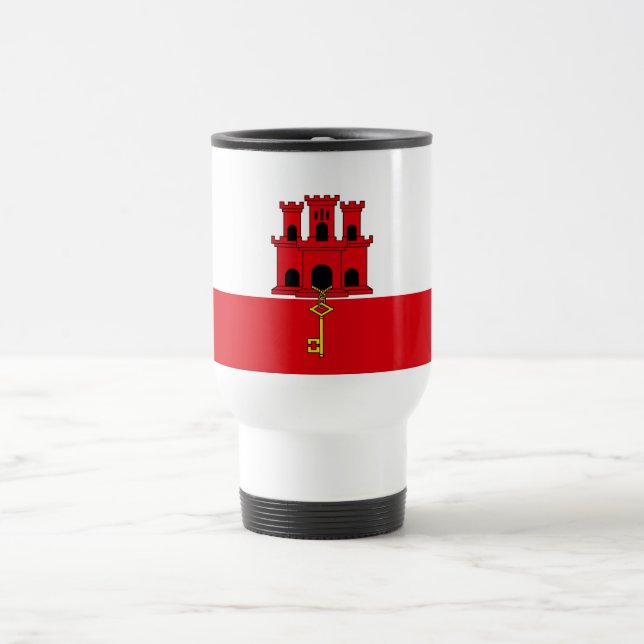 Mug De Voyage Drapeau de Gibraltar (Centre)