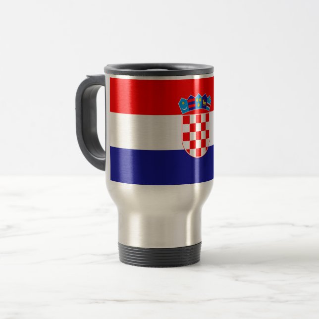 Mug De Voyage Drapeau de la Croatie (Devant gauche)