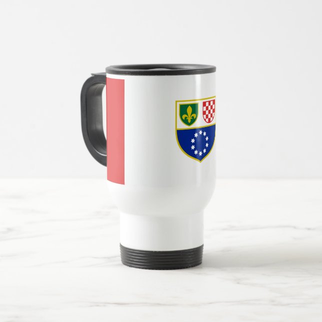 Mug De Voyage Drapeau de la Fédération de Bosnie-Herzégovine (Devant gauche)