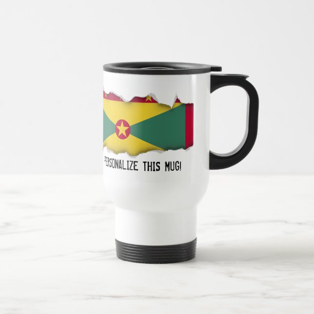 Mug De Voyage Drapeau de la Grenade (Droite)