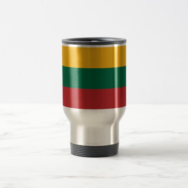 Mug De Voyage Drapeau de la Lituanie (Centre)