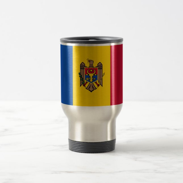 Mug De Voyage Drapeau de la Moldavie (Centre)