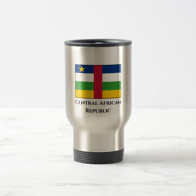 Mug De Voyage Drapeau de la République centrafricaine (Centre)