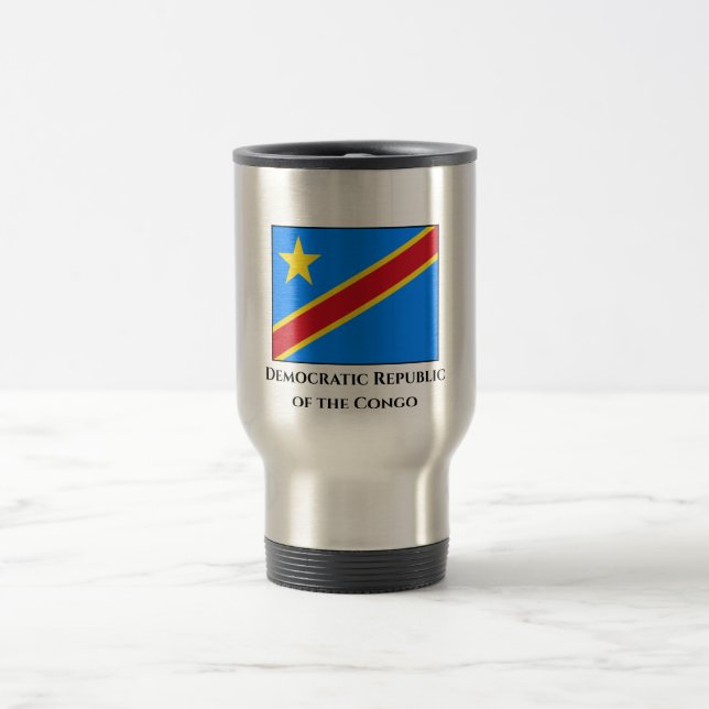 Mug De Voyage Drapeau de la République démocratique du Congo (Centre)