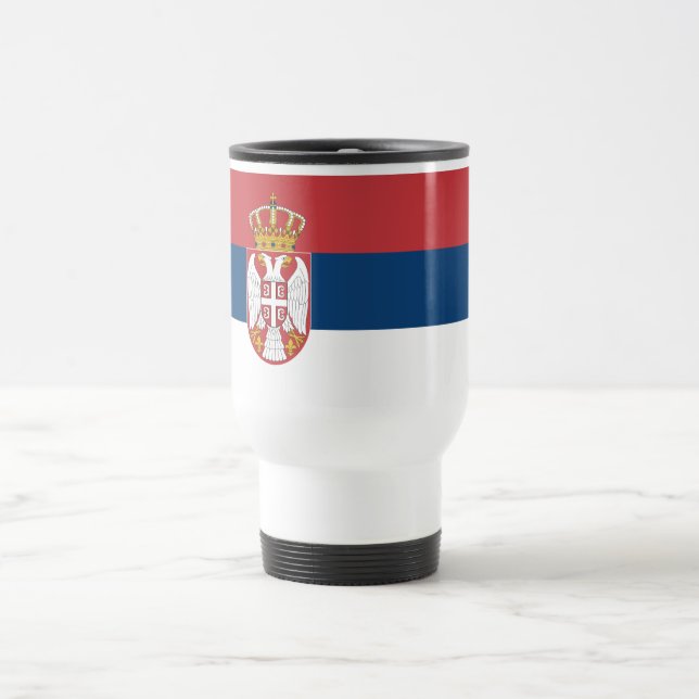 Mug De Voyage Drapeau de la Serbie (Centre)