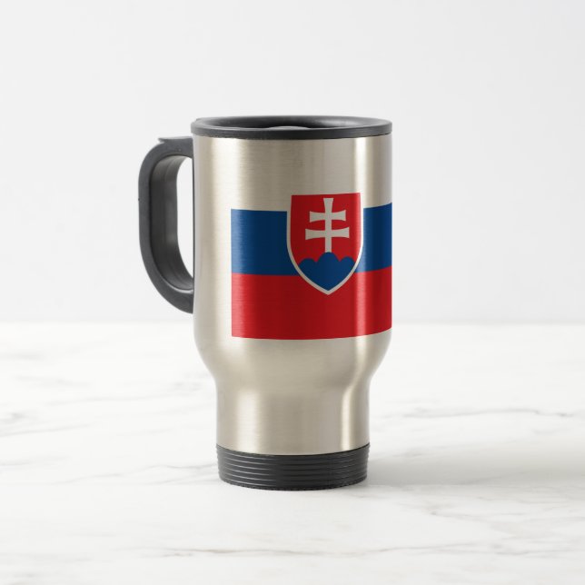 Mug De Voyage Drapeau de la Slovaquie (Devant gauche)