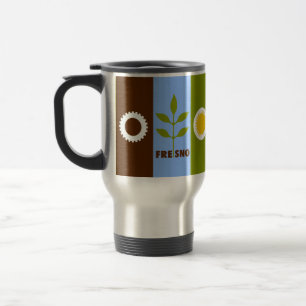 Mug De Voyage Drapeau de la ville de Fresno, Californie Travel M