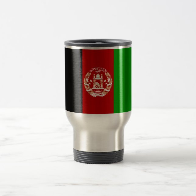 Mug De Voyage Drapeau de l'Afghanistan patriotique (Centre)