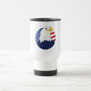 Mug De Voyage Drapeau de l'aigle américain