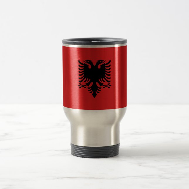 Mug De Voyage Drapeau de l'Albanie (Centre)