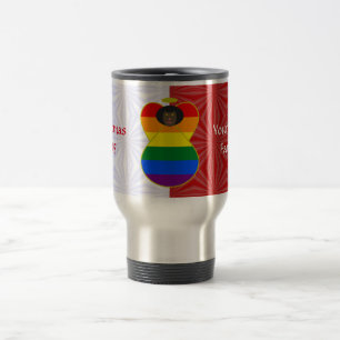 Mug De Voyage Drapeau de l'ange africain de la fierté gay person