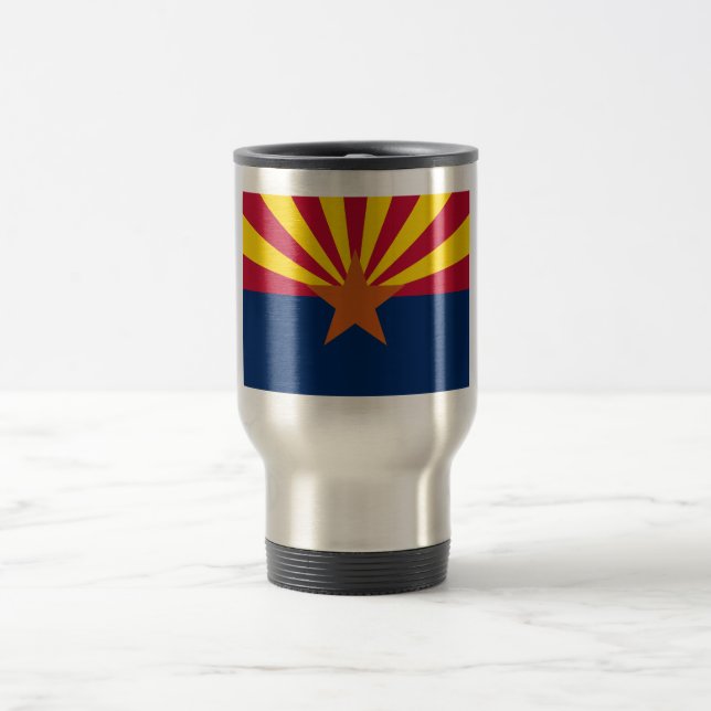 Mug De Voyage Drapeau de l'Arizona : Soleil couchant de l'étoile (Centre)