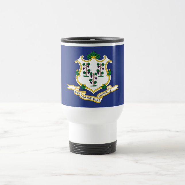 Mug De Voyage Drapeau de l'État du Connecticut (Centre)