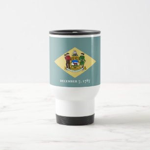 Mug De Voyage Drapeau de l'État du Delaware