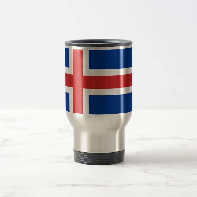 Mug De Voyage Drapeau de l'Islande (Centre)