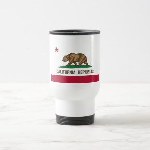 Mug De Voyage Drapeau de l'ours de Californie : État de Cali Gol