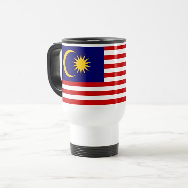 Mug De Voyage Drapeau de Malaisie (Devant gauche)