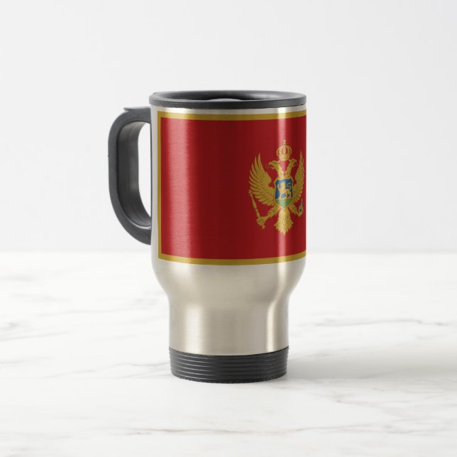 Mug De Voyage Drapeau de Monténégro (Devant gauche)