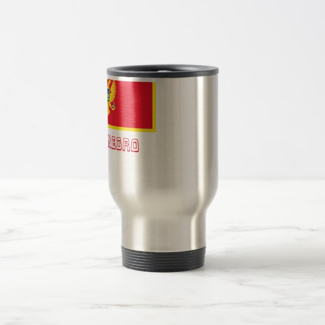 Mug De Voyage Drapeau de Monténégro avec le nom (Centre)