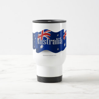 Mug De Voyage Drapeau de ondulation de l'Australie