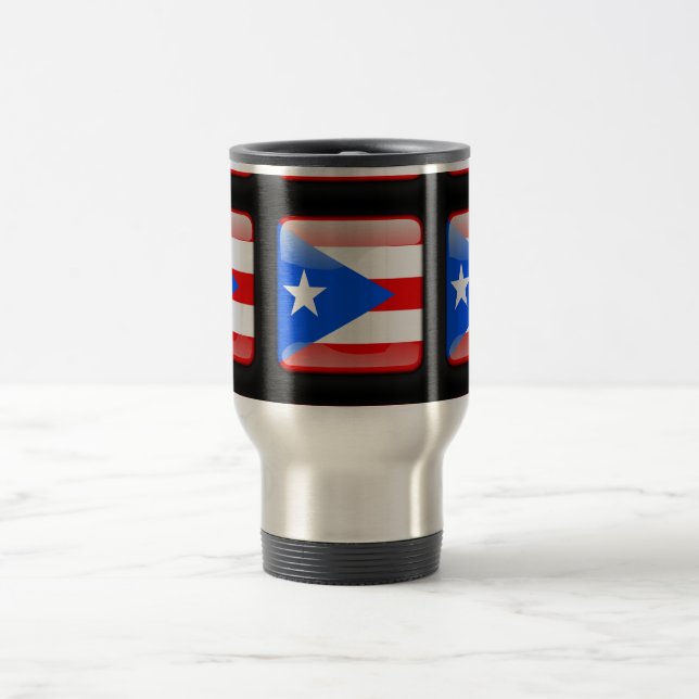 Mug De Voyage Drapeau de Porto Rico (Centre)