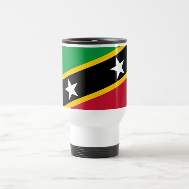 Mug De Voyage Drapeau de Saint-Christophe-et-Niévès (Centre)