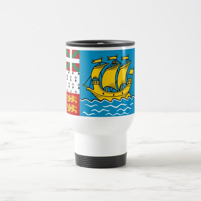 Mug De Voyage Drapeau de Saint-Pierre-et-Miquelon (Centre)